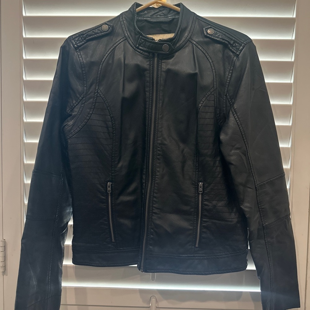 Hollister Black Leather Jacket